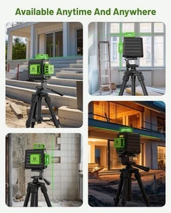Laser Level 3D Self Leveling High Brightness Green Horizontal And Vertical Cross - Picture 1 of 11
