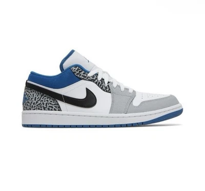 NUEVO Jordan 1 Low SE True Blue Cement Elephant Retro 553558-412 Talla 10 11 11.5 12 Foto 1 de 4