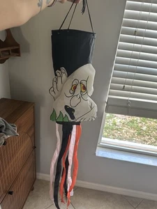 VINTAGE HALLOWEEN WINDSACK GHOST GHOUL MIT STREAMER 46" - Bild 1 von 7