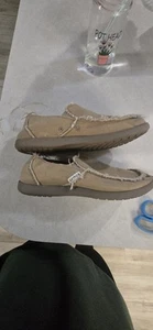 Crocs Herren Santa Cruz Khaki Halbschuhe Canvas Schuhe Größe 8 Komfort Slipper Hellbraun - Bild 1 von 5