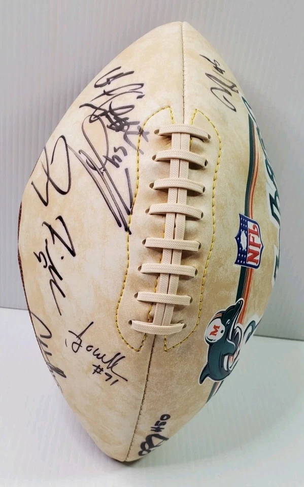 Miami Dolphins NFL  Limited Edition Jay Fiedler & 6  Autographed  Football - Imagem 1 de 4