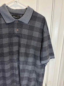 Marc Edward’s Swift-Dry Short Sleeve Collared Polo Grey Plaid Size Large - Picture 1 of 6