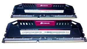 CORSAIR VENGEANCE 8GB (2X4) DDR3  1600MHZ RAM  MODEL CMY8GX3M2A1600C9R - Picture 1 of 1