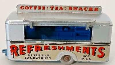 Cantimplora Lesney Matchbox # 74 Mobile Refreshments 1959 vintage con ruedas grises Foto 1 de 4