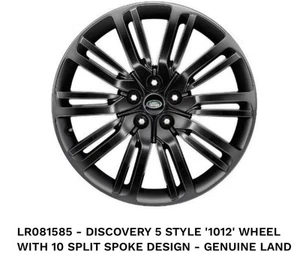 X 1 21" LAND ROVER DISCOVERY 5 ESTILO 1012 RUEDA DE ALEACIÓN NEGRA BRILLANTE GENUINA - Imagen 1 de 4