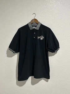 VINTAGE Oregon Coast Poloshirt Erwachsene Large schwarz bestickt Herren 90er - Bild 1 von 10