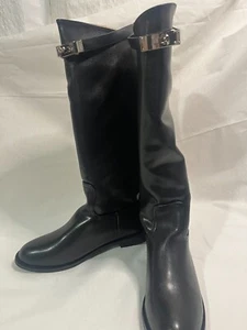 Bota hasta la rodilla negra - Puntera almendra - Tacón bajo - Talla 38 - Nueva nunca usada - Imagen 1 de 6