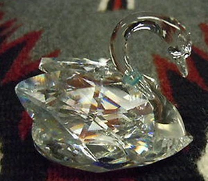VINTAGE SWAROVSKI SILVER CRYSTAL MEDIUM SWAN (J883) MINT, BOX, HALLMARKED - Bild 1 von 4