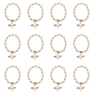 12 Pcs Rosary Bracelet Baby Girl Kids Baptism Jewelry Hand Chain - Picture 1 of 12