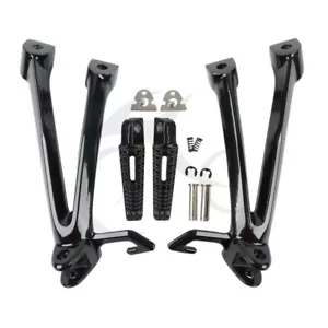 Black Rear Footrest Foot Pegs Fit For SUZUKI GSXR600 2006-2007 GSXR750 2006-2007 - Picture 1 of 8