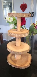 4 Tier Wooden Cupcake Stand Display Weddings Birthday Or Other Events - Picture 1 of 11
