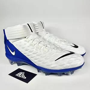 Nike Force Savage Pro 2 White Royal Blue BV3969-105 Mens Football Cleats Size 13 - Picture 1 of 9