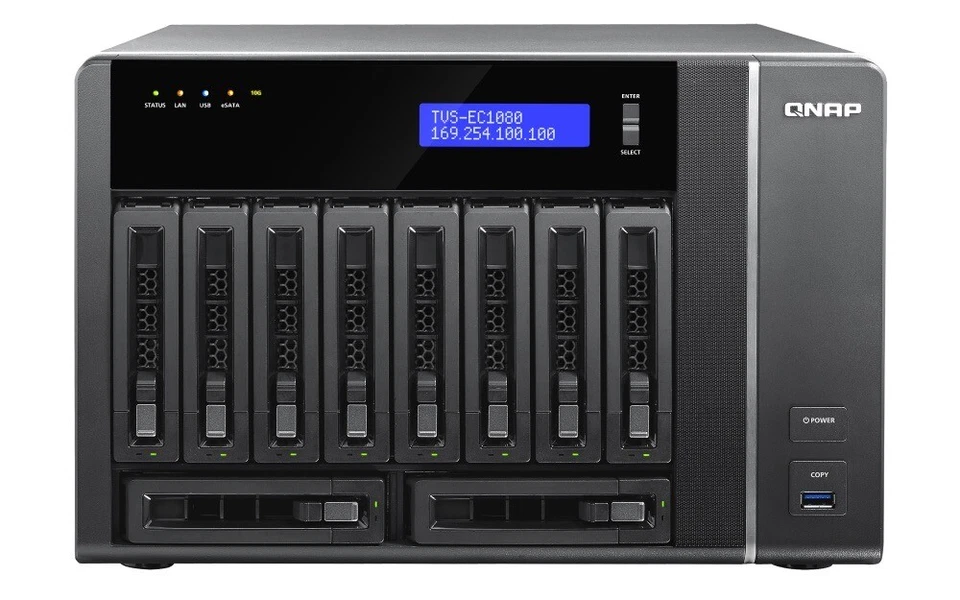 QNAP TVS-EC1080 - NAS 10Bay + 2 mSATA - 48TB (8x6TB) - 32GB - Immagine 1 di 1