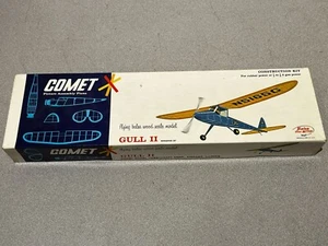 Vintage 1970 Comet Gull II Balsa Holz Flugzeug 30" Spannweite Modellbausatz 3903 NOS - Bild 1 von 17