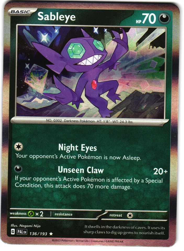 Sableye Holo 136/193 Pokemon SV: Paldea Evolved  - Image 1 of 1