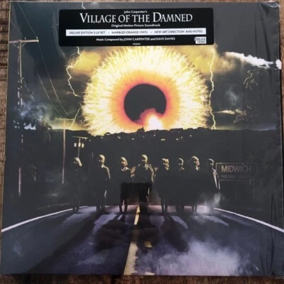 VILLAGE OF THE DAMNED - OST - 2-LP - MARBLED ORANGE VINYL - JOHN CARPENTER - NEW — 第 1/4 张图片