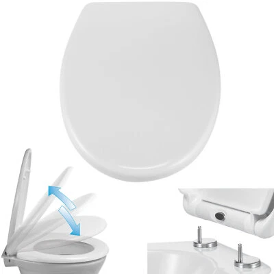 WC Sitz Duroplast Absenkautomatik Toiletten Deckel Klo Brille Schnellverschluss - Bild 1 von 4