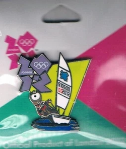 Nice 2012 London Wenlock Sports Sailing Olympic Games Mark Mascot Sports Pin - Picture 1 of 1