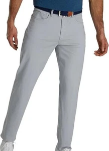 NWT Footjoy Lifestyle Cotton Twill 5 Pocket Golf Pant, 34 / 32, Grey, 29059 - Picture 1 of 1