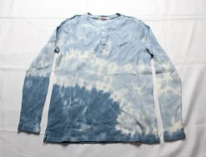 Kidichic Kid's Unisex Long Sleeve Waffle Tie Dye Top SG4 Blue Size 16Y NWT - Picture 1 of 3