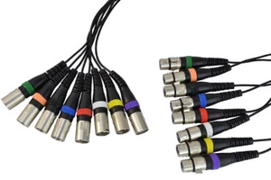 8 Way Patch Cable Loom XLR Female to XLR Male – 3m, 6m, 10m, 15m - Picture 1 of 10