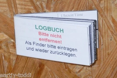 Geocache- Logbook para 75mm Lata Nuevo (96 Registros) - Imagen 1 de 3