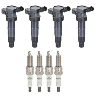 4X Ignition Coils + 4X Spark Plugs for 2012-16 Hyundai Equus Genesis 5.0L UF611 - Image 1 of 4