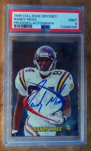 1998 - COLLECTOR'S EDGE ODYSSEY - RANDY MOSS - SIGNED - AUTOGRAPH CARD - PSA 9 - Picture 1 of 3