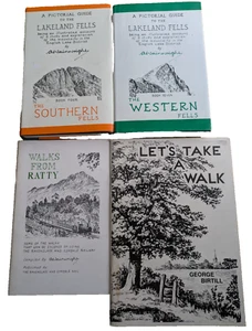 Selection of 4 Walking related Books Wainwright Fells, Ratty, George Birtill - Picture 1 of 16