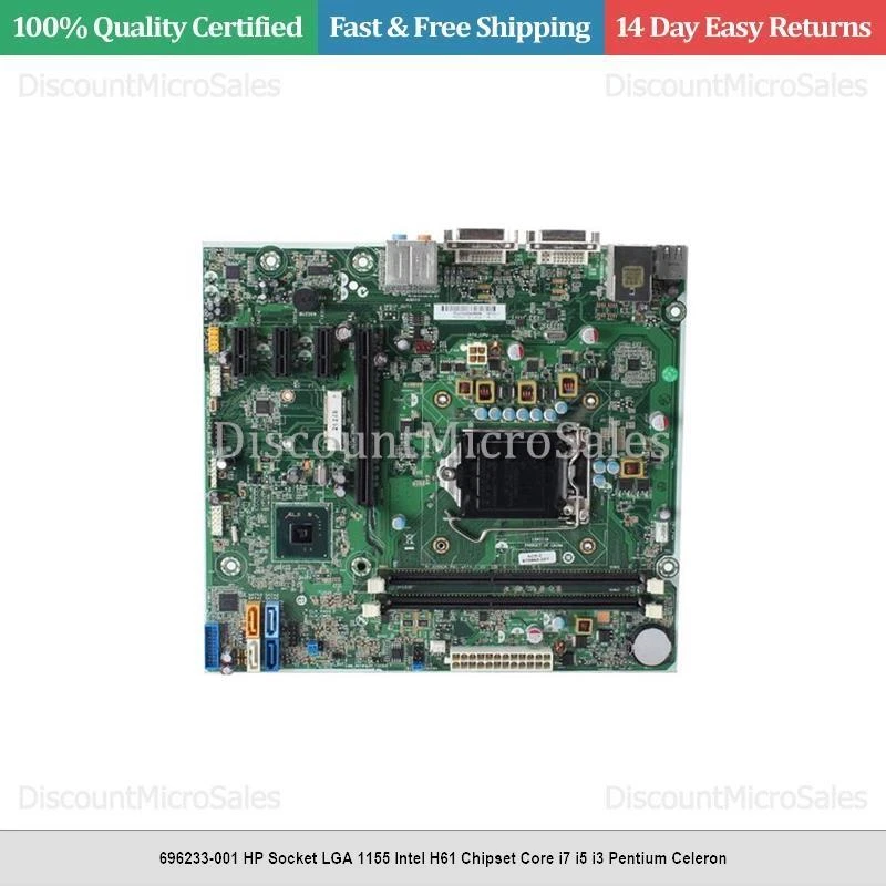 696233-001 HP Socket LGA 1155 Intel H61 Chipset Core i7 i5 i3 Pentium Celeron - Image 1 of 1
