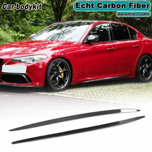 Paar Carbon Seitenschweller Ansätze Side Skirts Diffusor Für Alfa Romeo Giulia - Picture 1 of 11