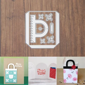 Geschenktüte Tasche mit Blumen & Griffen Stanzformen - Geschenkkartenhalter - Bild 1 von 12