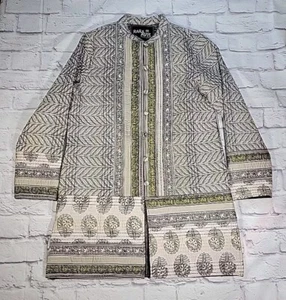 Rara Avis By Iris Apfel Jacket Coat Womens Size Medium Quilted With Pockets Gray - Picture 1 of 14