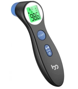 Forehead Thermometer for Adults and Kids, No-Touch Digital Infrared - Black - Picture 1 of 7