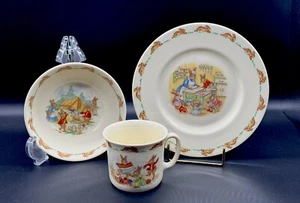 ROYAL DOULTON BUNNYKINS Kinder 3 teiliges Set Teller Schale Becher Fine Bone China #2 - Bild 1 von 16