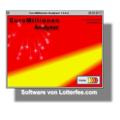 EuroMillionen Analyser, Software für PC mit über 260 Tipp-Systemen per Download - Bild 1 von 4