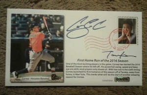 HOUSTON ASTROS CARLOS CORREA 1/1 CACHET #3/25 Limited Edition 2017 WORLD SERIES  - Picture 1 of 5