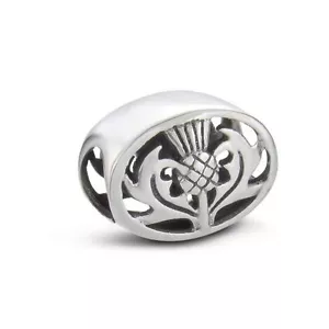 Dije de cuentas de recuerdo de plata de cardo escocés - Flor de Escocia - Imagen 1 de 1