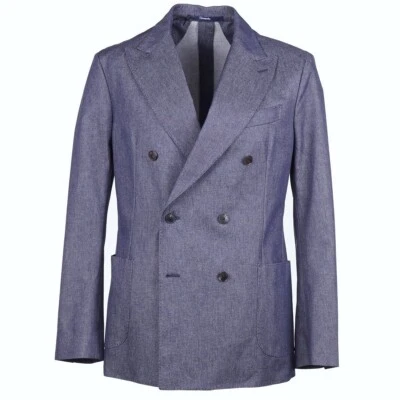 Drumohr Chambray Twill Cotton Cotton Sport Coat 40R (Eu 50) NWT - Image 1 of 4