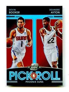 2021-22 Devin Booker DeAndre Ayton Contenders óptica plata Prizm selección rollo soles - Imagen 1 de 2