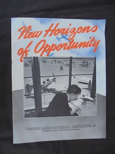 1944 RYAN AERONAUTICAL INSTITUTE BROCHURE & LETTER IN ORIGINAL ENVELOPE - Picture 1 of 8
