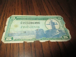 USA CINQUE CENTESIMI CERTIFICATO DI PAGAMENTO MILITARE SERIE 681 1969-1970 VIETNAM - Foto 1 di 2