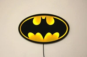 Batman Batarang LED Wandleuchte leuchte Nachtlicht Wall lamp Schwarz Dekoration - Picture 1 of 7