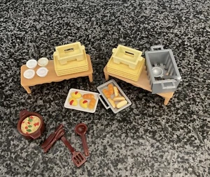 Sylvanian Families Dinner Lady Food /Trays / Utensils / Tables Etc- Spares Only - Picture 1 of 6