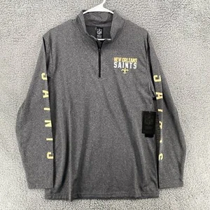 NFL Team Apparel New Orleans Saints 1/4 Zip Pullover Men's Sz Large NWT! - Picture 1 of 5