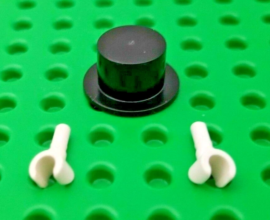 LEGO Minifigure Dress Up Groom Top Hat White Glove Hands Out on the Town Batman - Image 1 of 1