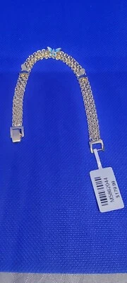 Brazalete mariposa de latón sólido relleno de oro amarillo de 14kt $179.99 venta al por menor nuevo con etiquetas Foto 1 de 4