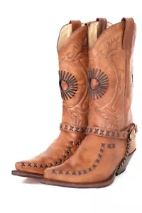 Bildhauern Cowboystiefel SENDRA ( Tan leather Western Boots ) EU 44 UK 9½ - Bild 1 von 7