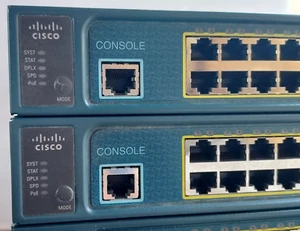 Cisco WS-C3560-12PC-S Ethernet PoE Switch Mode Button Cracked 3560 3-YR WARRANTY - Picture 1 of 4