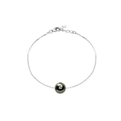 OUTLET_MAYUMI BRACCIALE IN ARGENTO 925 CON PERLA D'ACQUA COLTIVATA NERA 8x8,5mm - Immagine 1 di 4